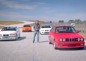 VIDEO: BMW E30 M3 vs E36 M3 Lightweight vs E46 M3 Coupe vs E92 M3 Lime Rock